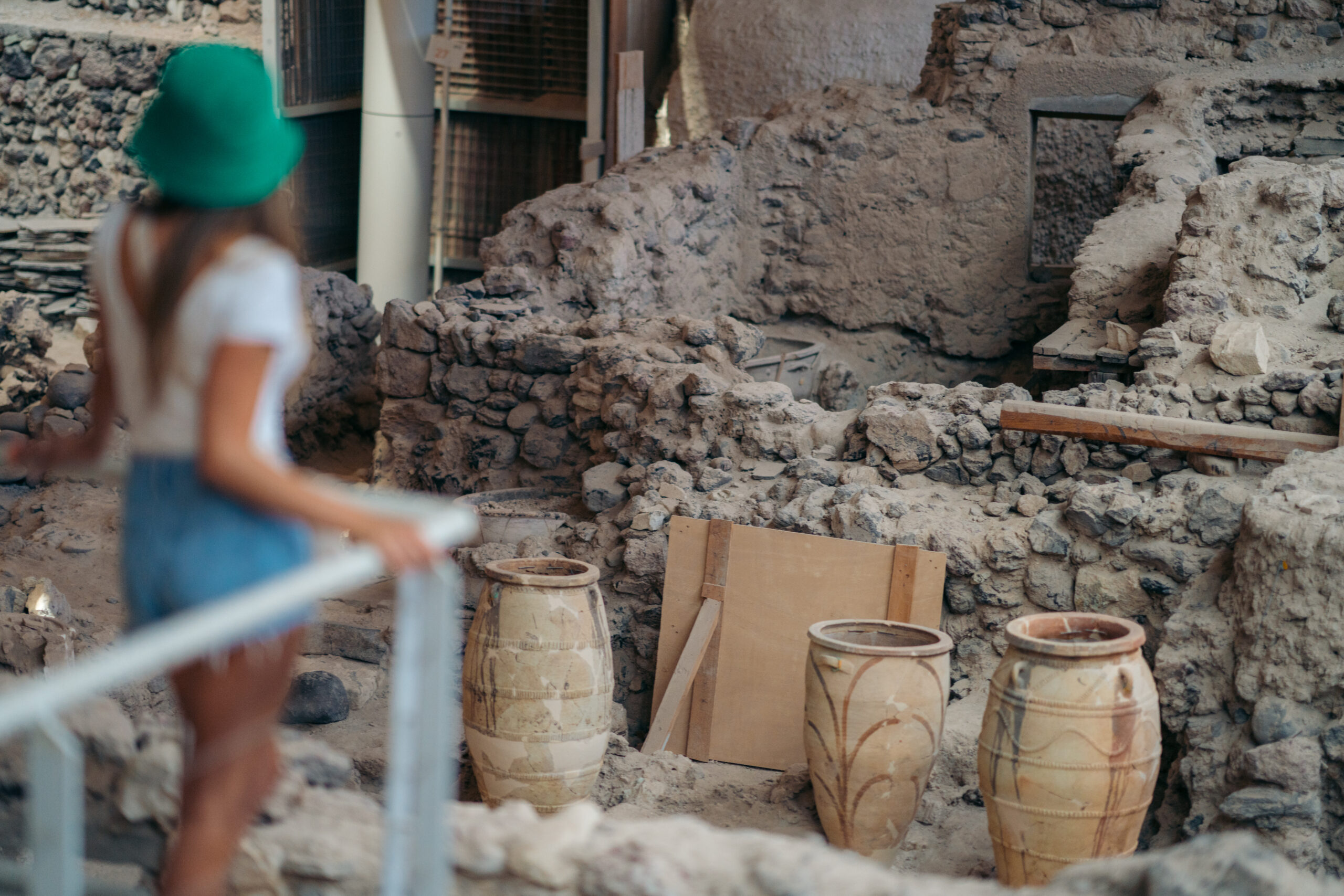 Akrotiri archaeological site Santorini